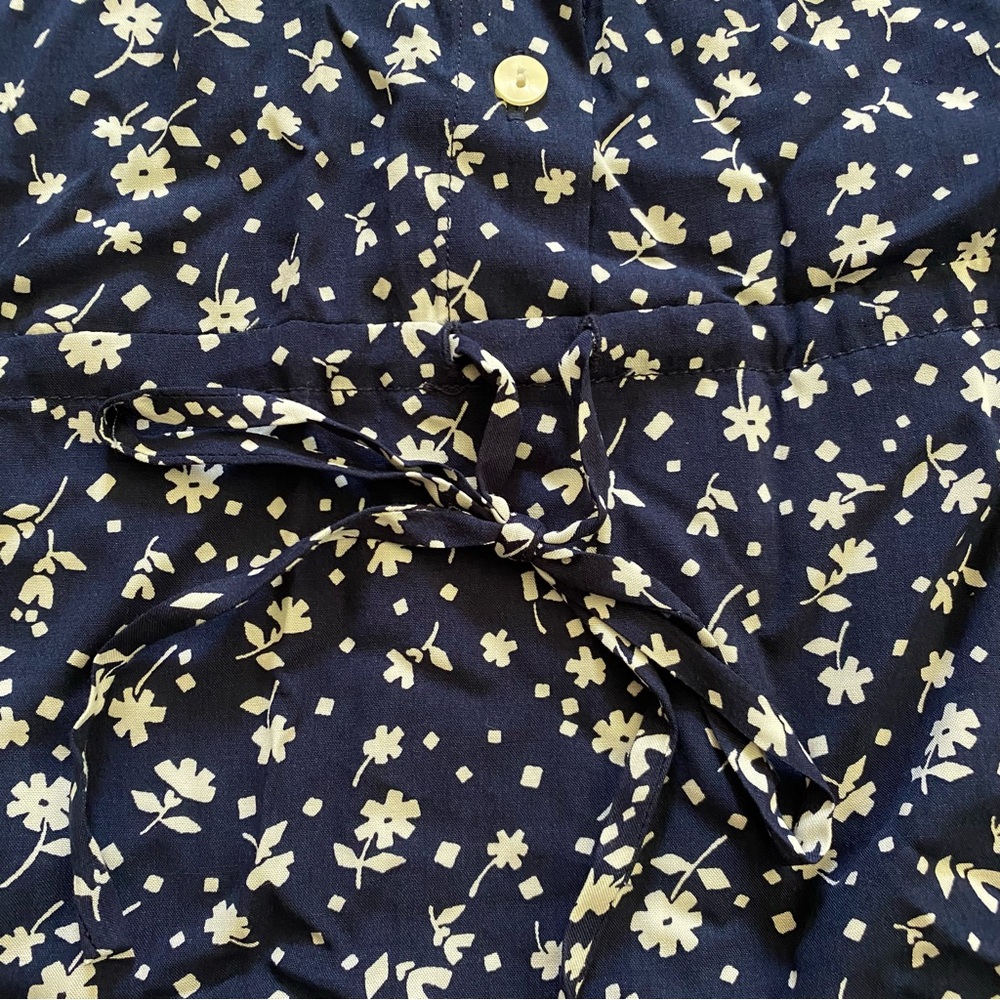 NWT CHAPS $90 Floral Fit & Flare Tie Waist Button Front Midi Dress Women’s Large - Picture 8 of 12